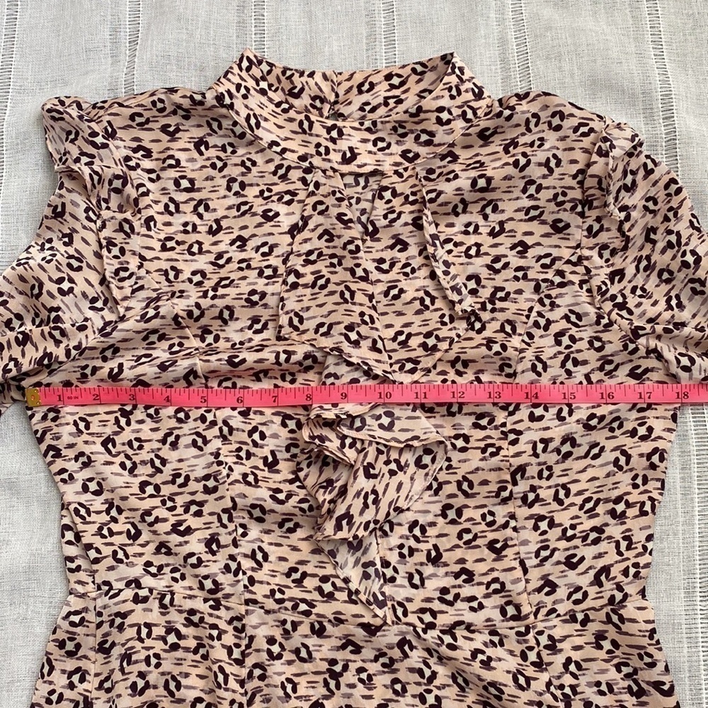Avec Les Fille pastel pink ruffle fit and flare mini dress. - Picture 12 of 16